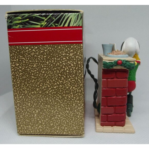 Hallmark Ornament 1991 Snoopy Fireplace Magic Flickering Light untested - Picture 8 of 14